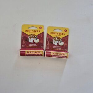 Burt`s Bees LIMITED EDITION Cinnamon Apple Crisp Lip Balm lot of TWO new sealed